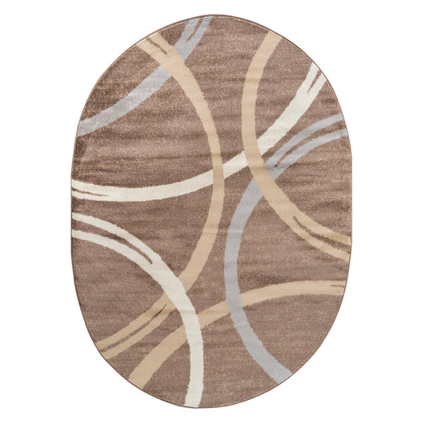 Ebern Designs Devonshire Abstract Brown/Gray/Cream Area Rug & Reviews